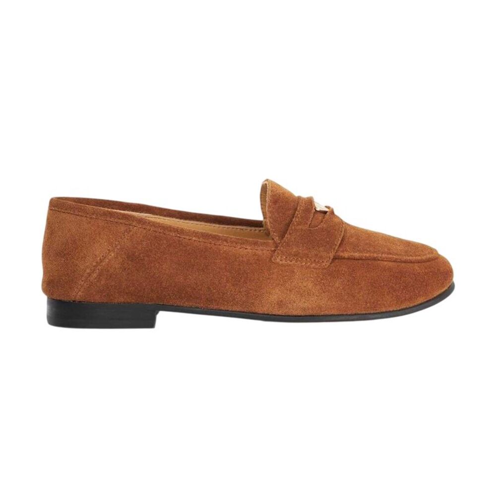 Dune London Womens/Ladies Greek Leather Low Heel Penny Loafers / Dark Tan